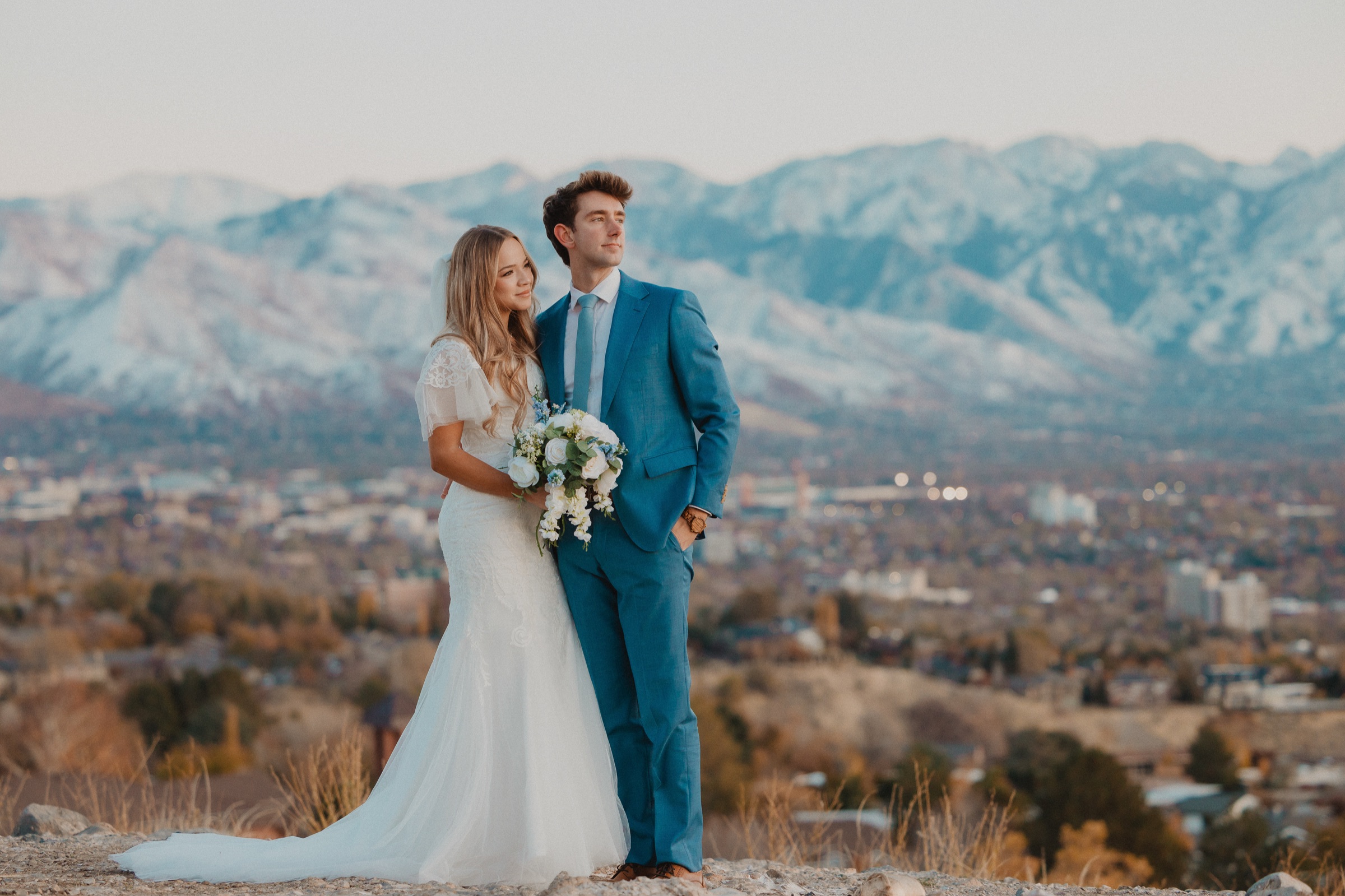 Wedding photo of Katelyn & Karl at Payson Temple, Utah