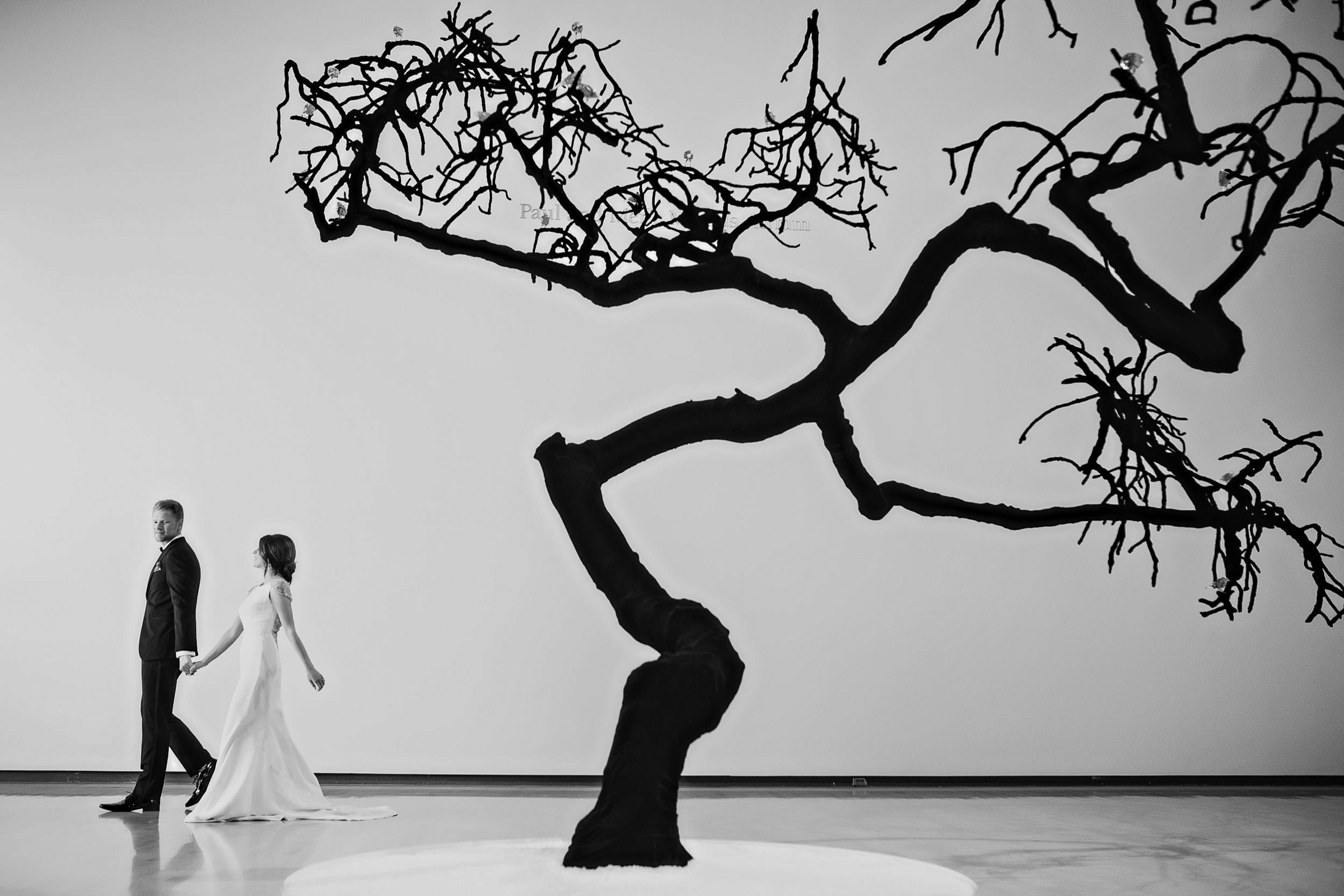 Wedding photo of Andy & Britt at Phoenix Art Museum, Phoenix