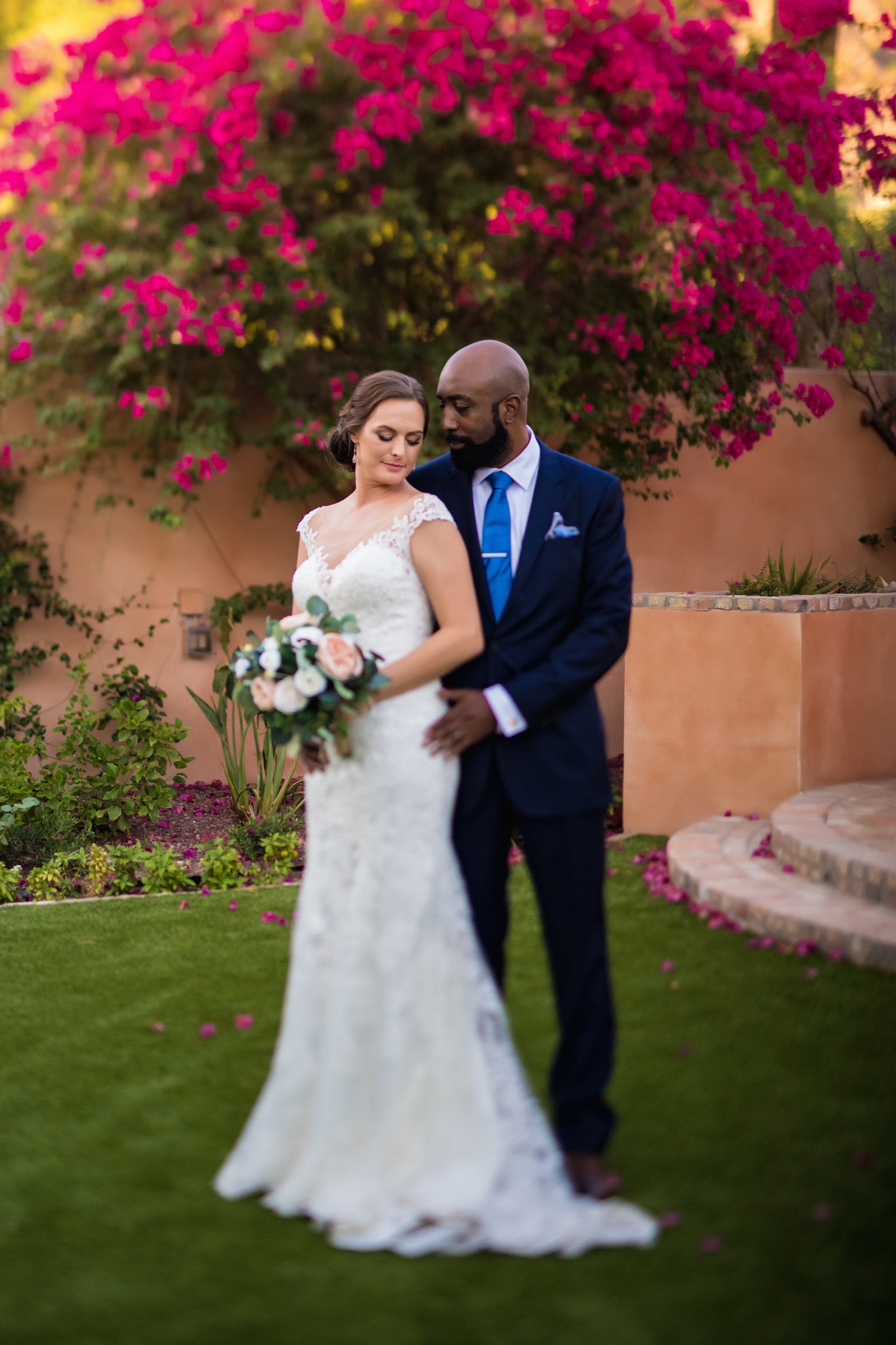 Jermaine and Catherine on their wedding day