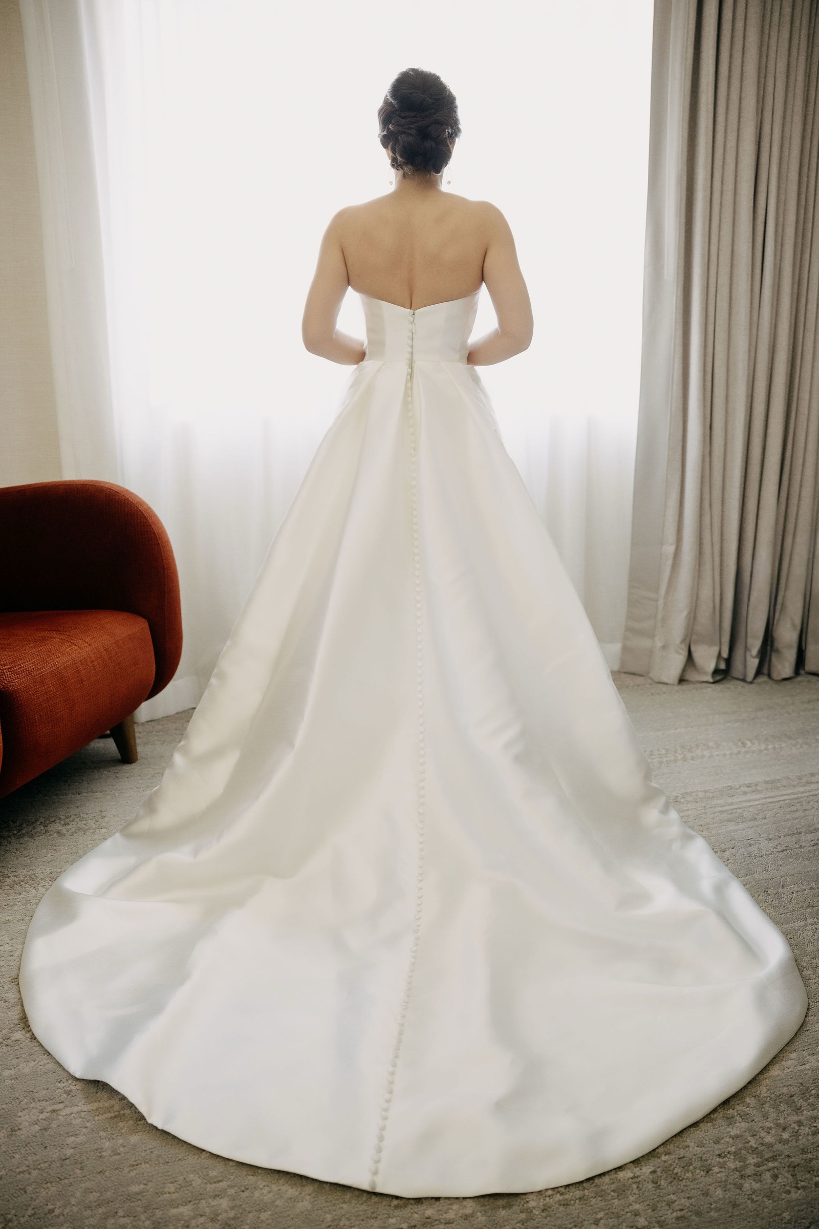 Alexa in her wedding gown at the Palomar