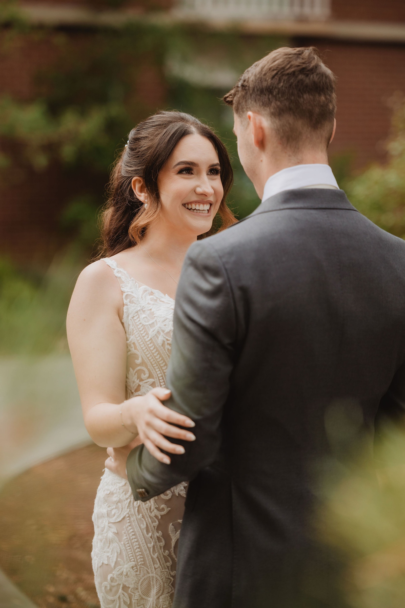 Brittney and Trevor together before the ceremony
