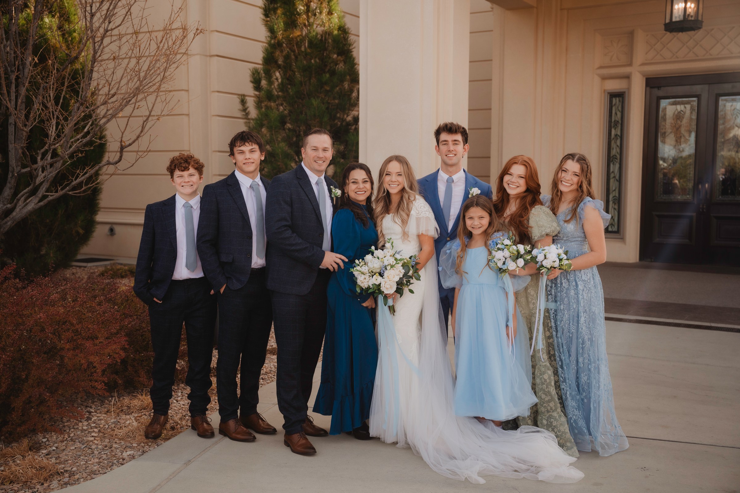 Trevor Dayley with family at a wedding