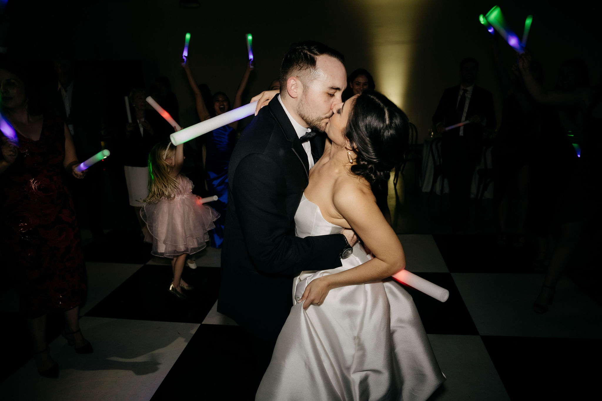 Alexa and Jerome dancing during their reception