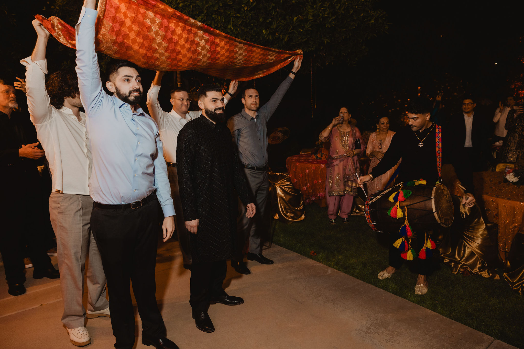 Wedding preparation before the Superstition Mountains ceremony photograph from Amrit and Yousef’s wedding celebration