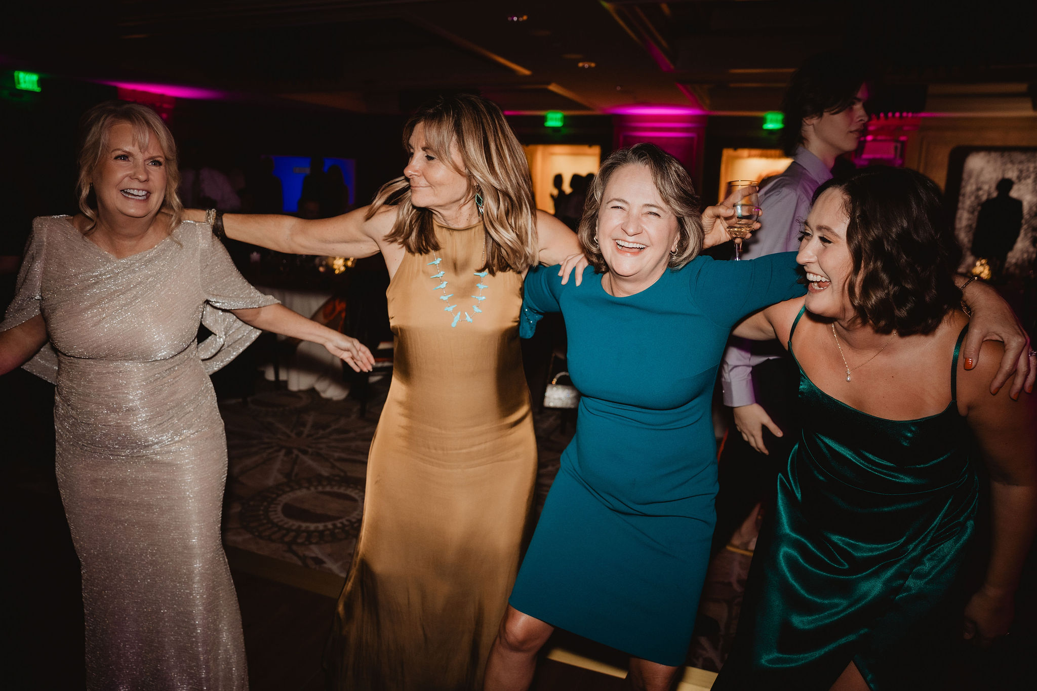 Guests dancing during the wedding reception