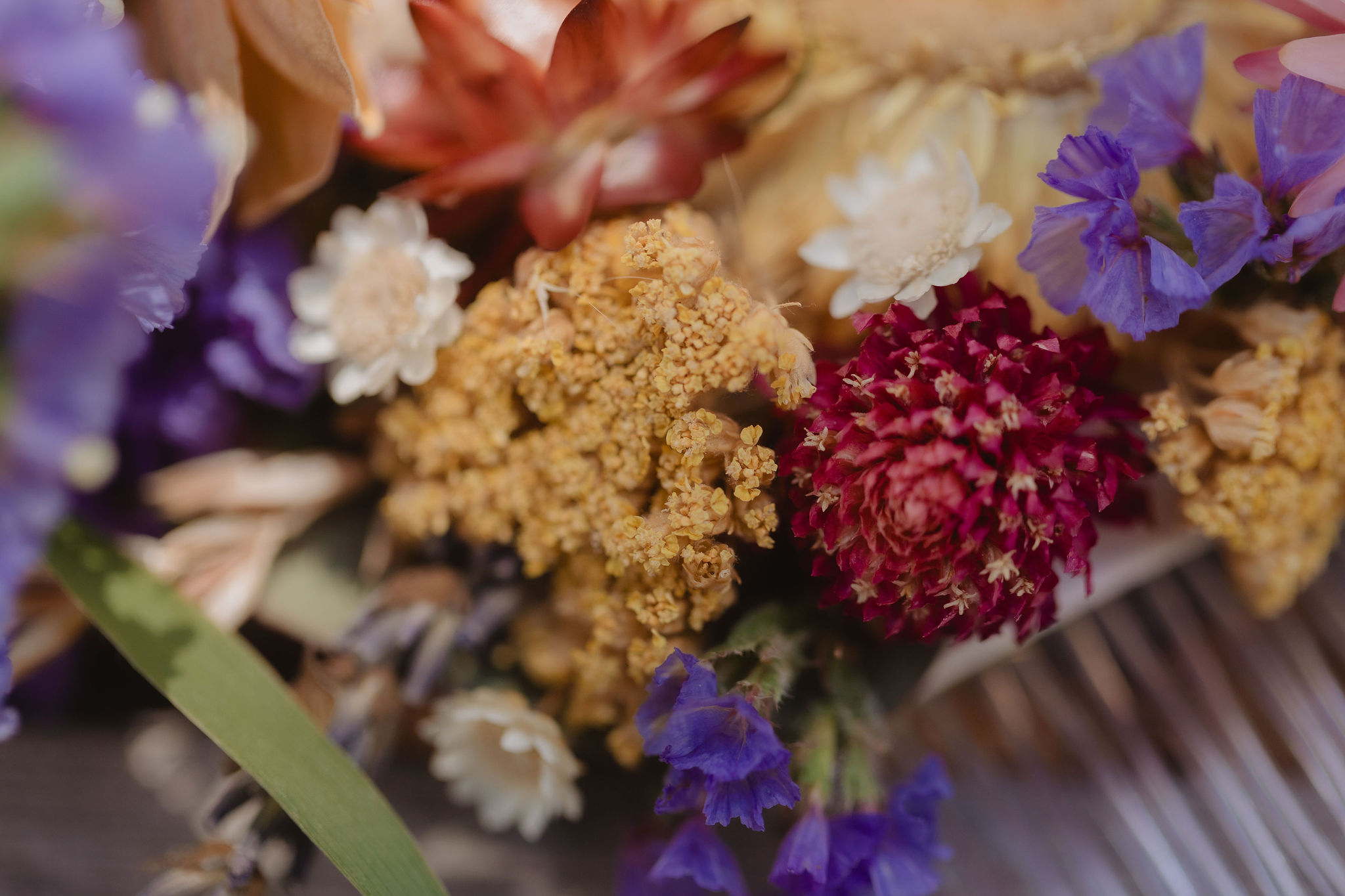 Colorful floral details from Kellie and Jake’s wedding day