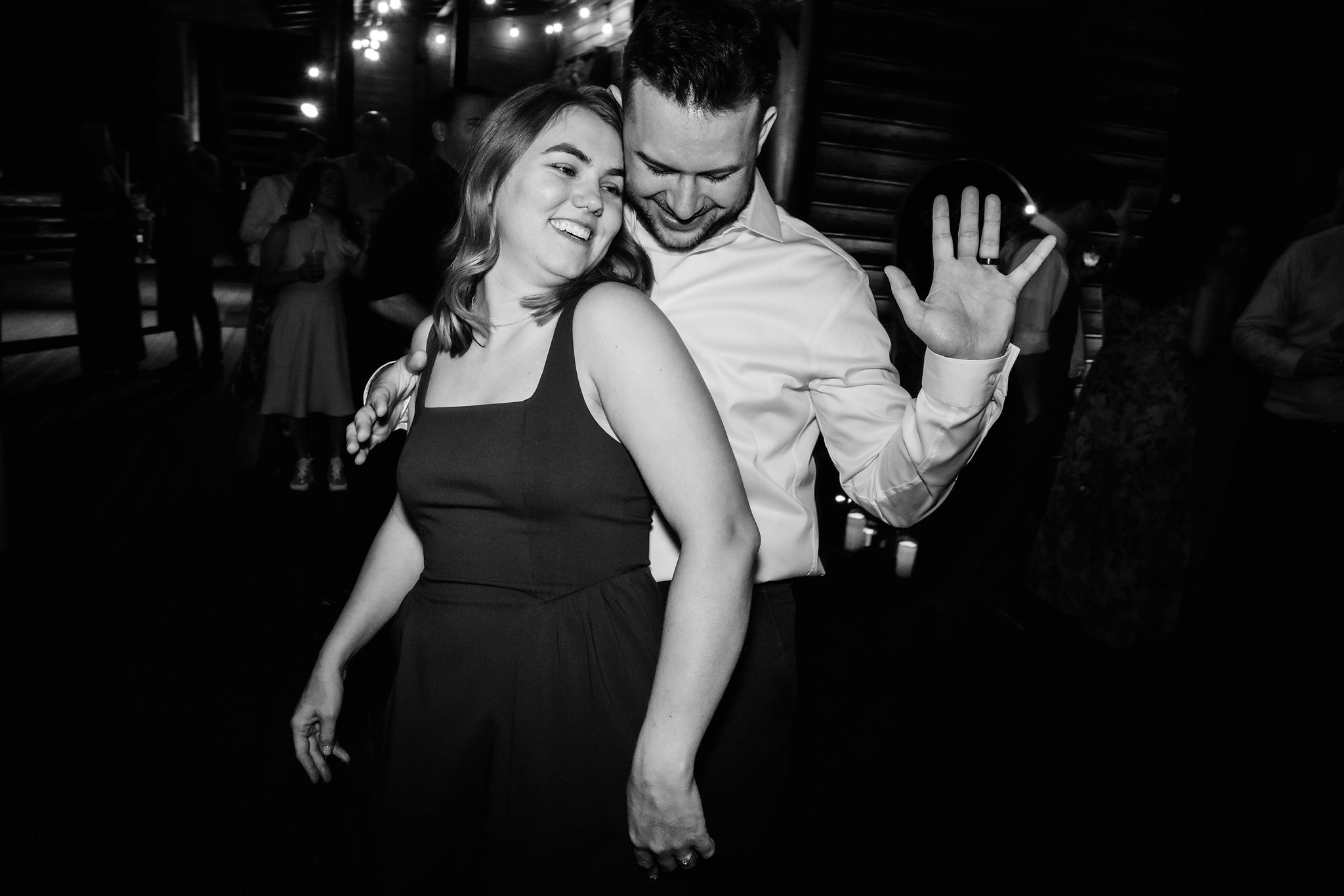 Black and white guest dance moment during Rock Lobster